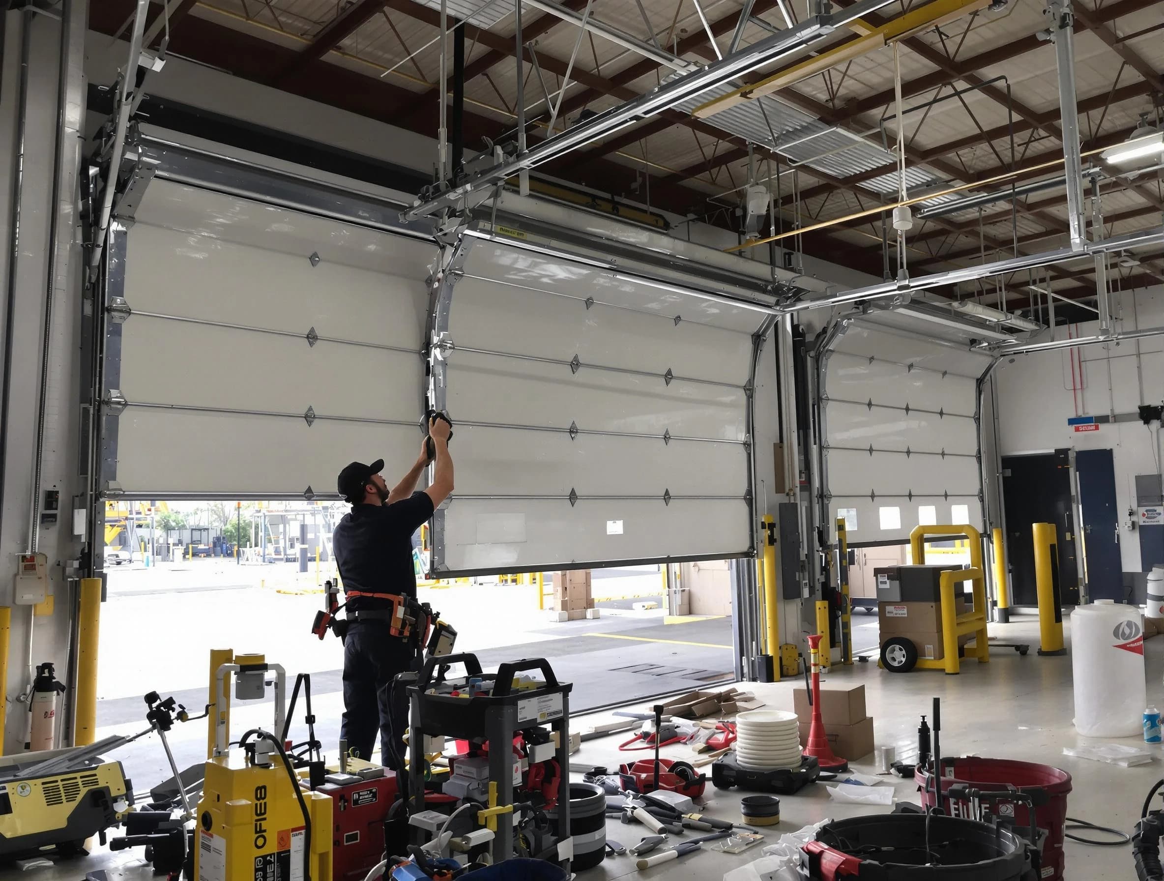 Wilkinsburg Garage Door Repair technician performing commercial garage door repair in Wilkinsburg