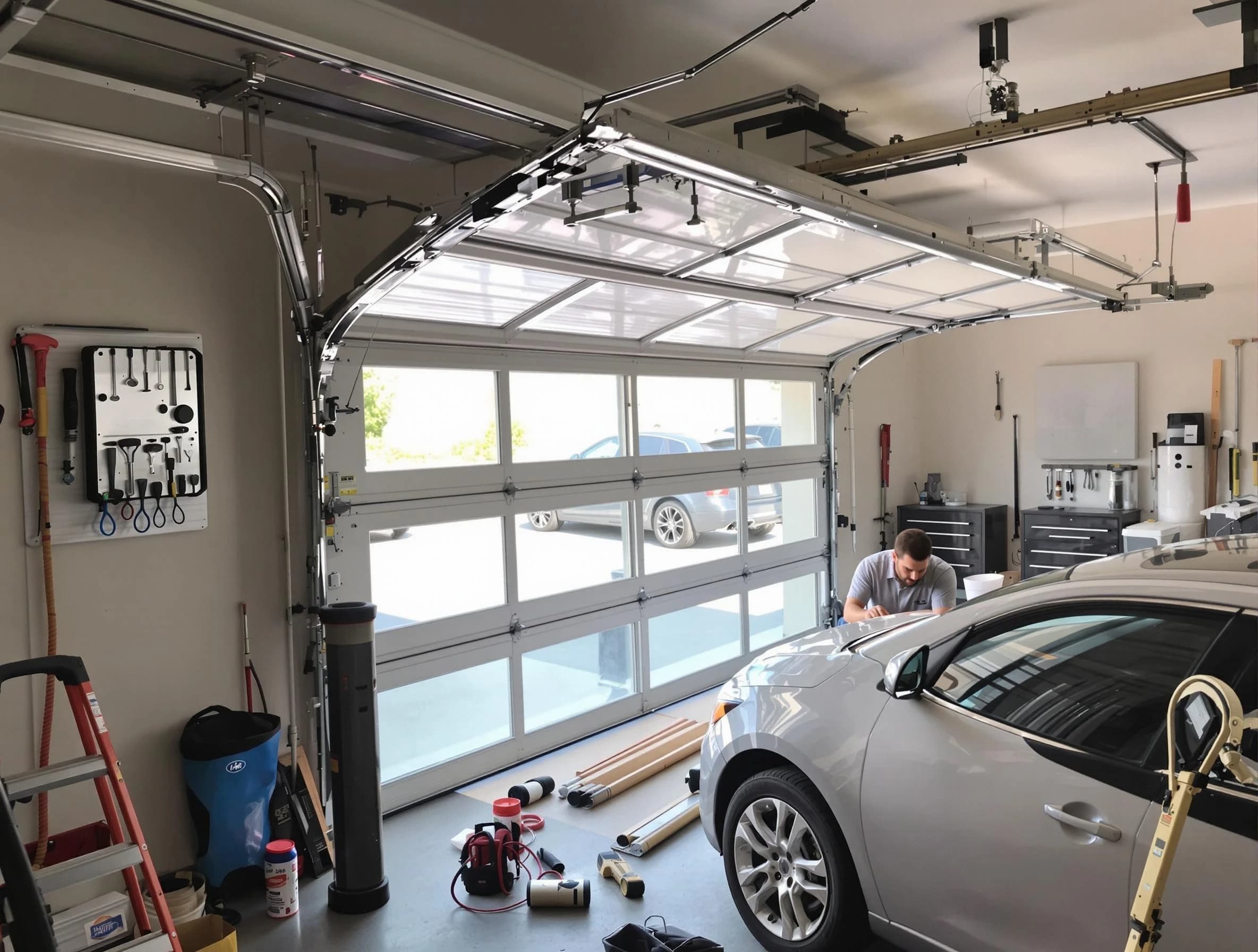 Garage door noise reduction service by Wilkinsburg Garage Door Repair in Wilkinsburg