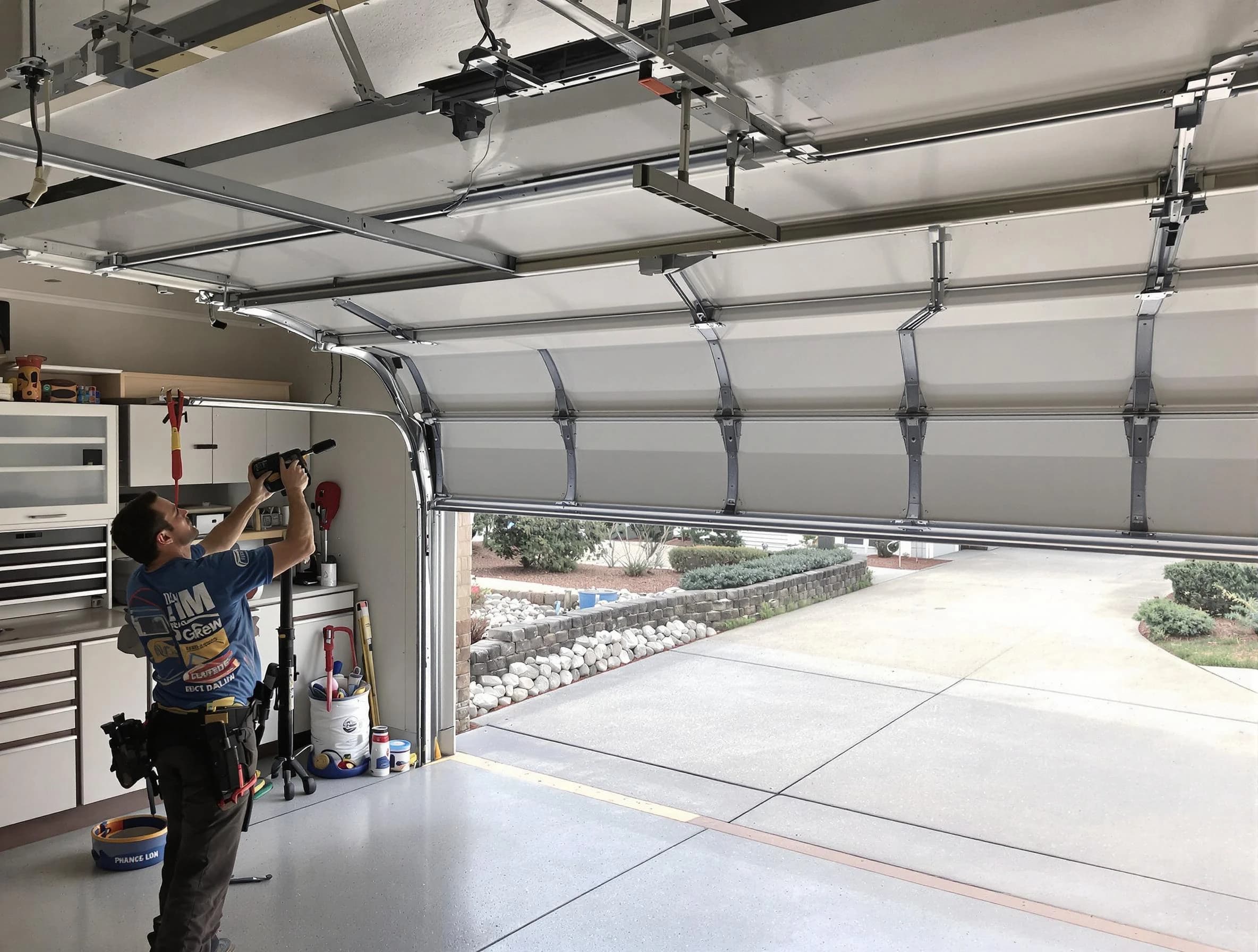 Garage door track repair service by Wilkinsburg Garage Door Repair in Wilkinsburg