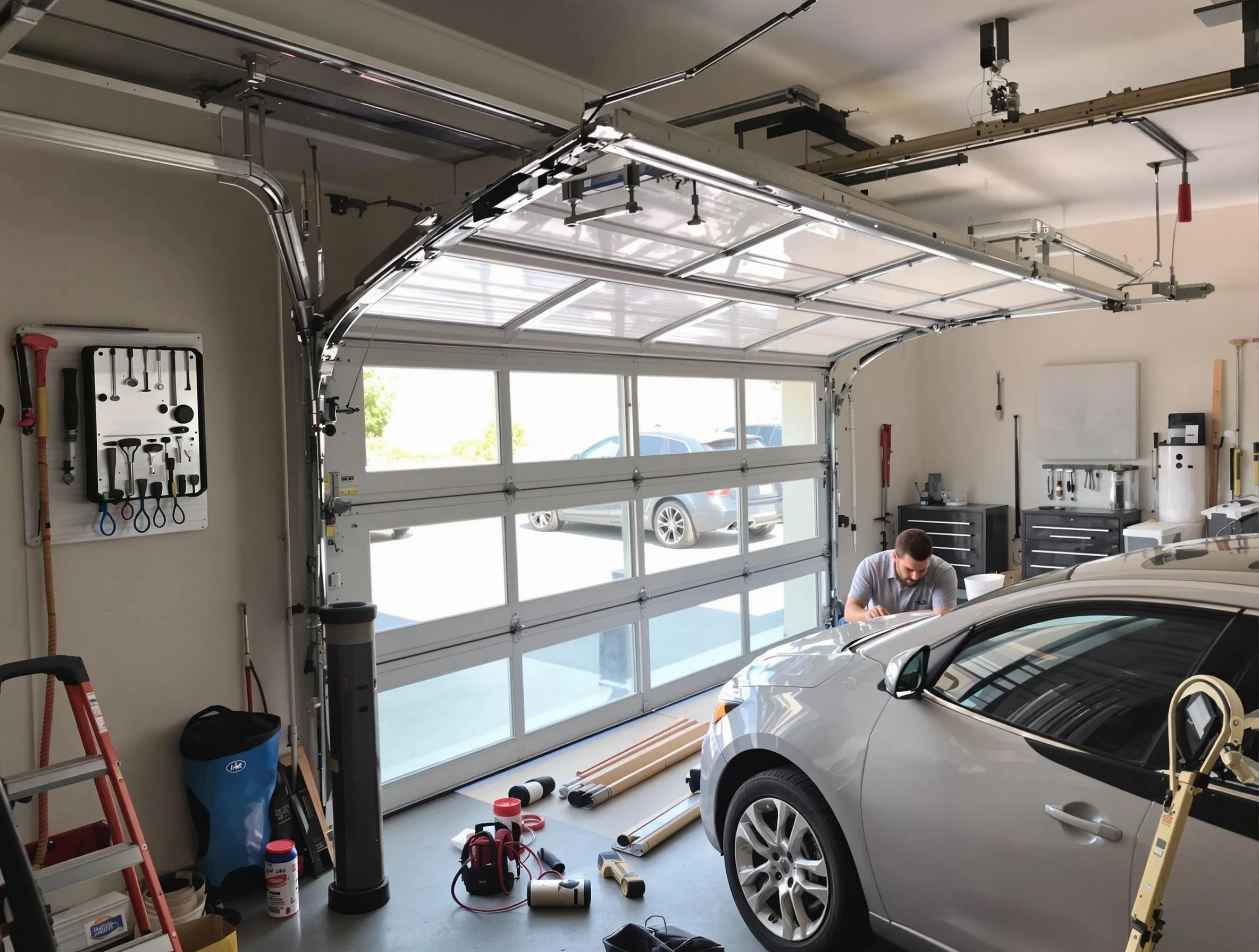 Garage door noise reduction service by Wilkinsburg Garage Door Repair in Wilkinsburg