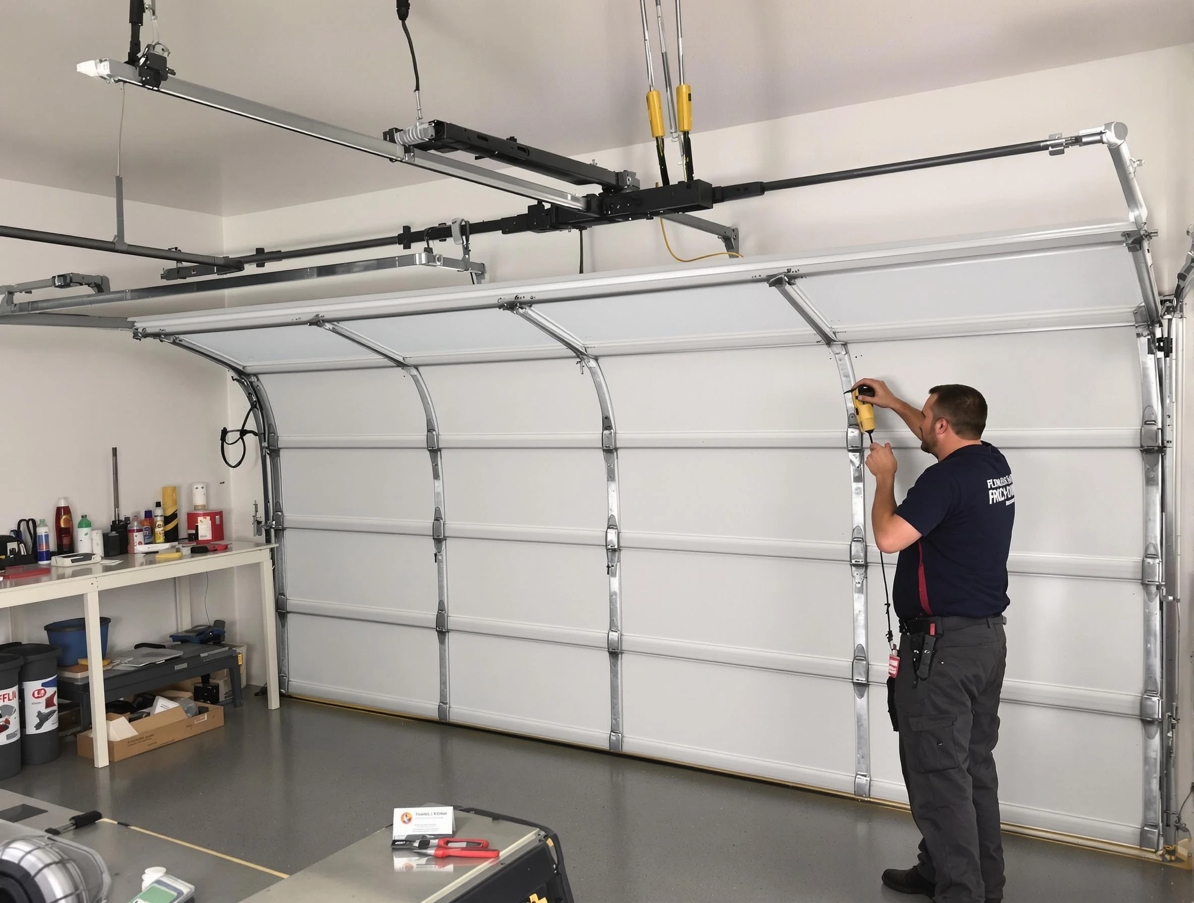 Wilkinsburg Garage Door Repair certified technician performing overhead door system repair in Wilkinsburg