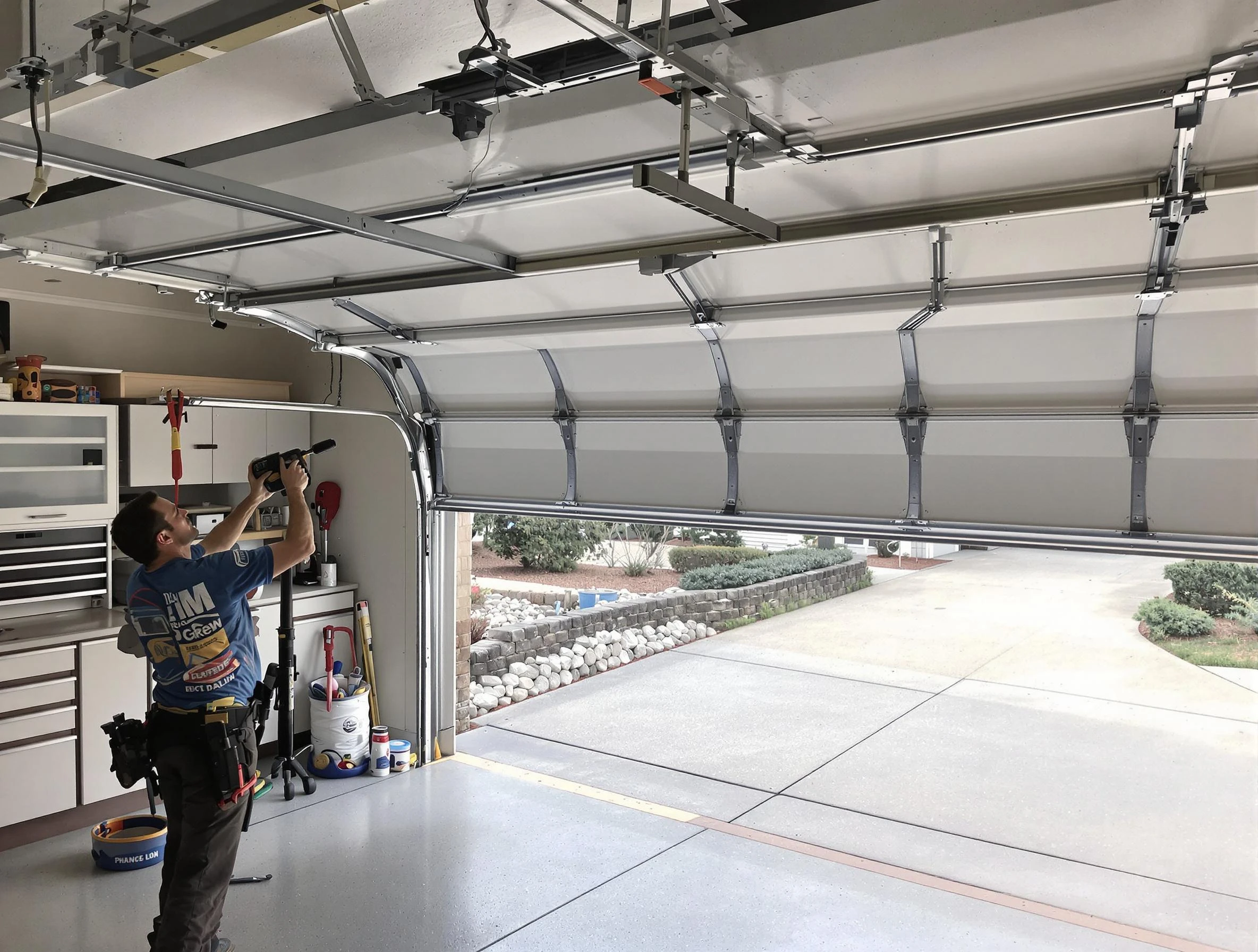 Garage door track repair service by Wilkinsburg Garage Door Repair in Wilkinsburg